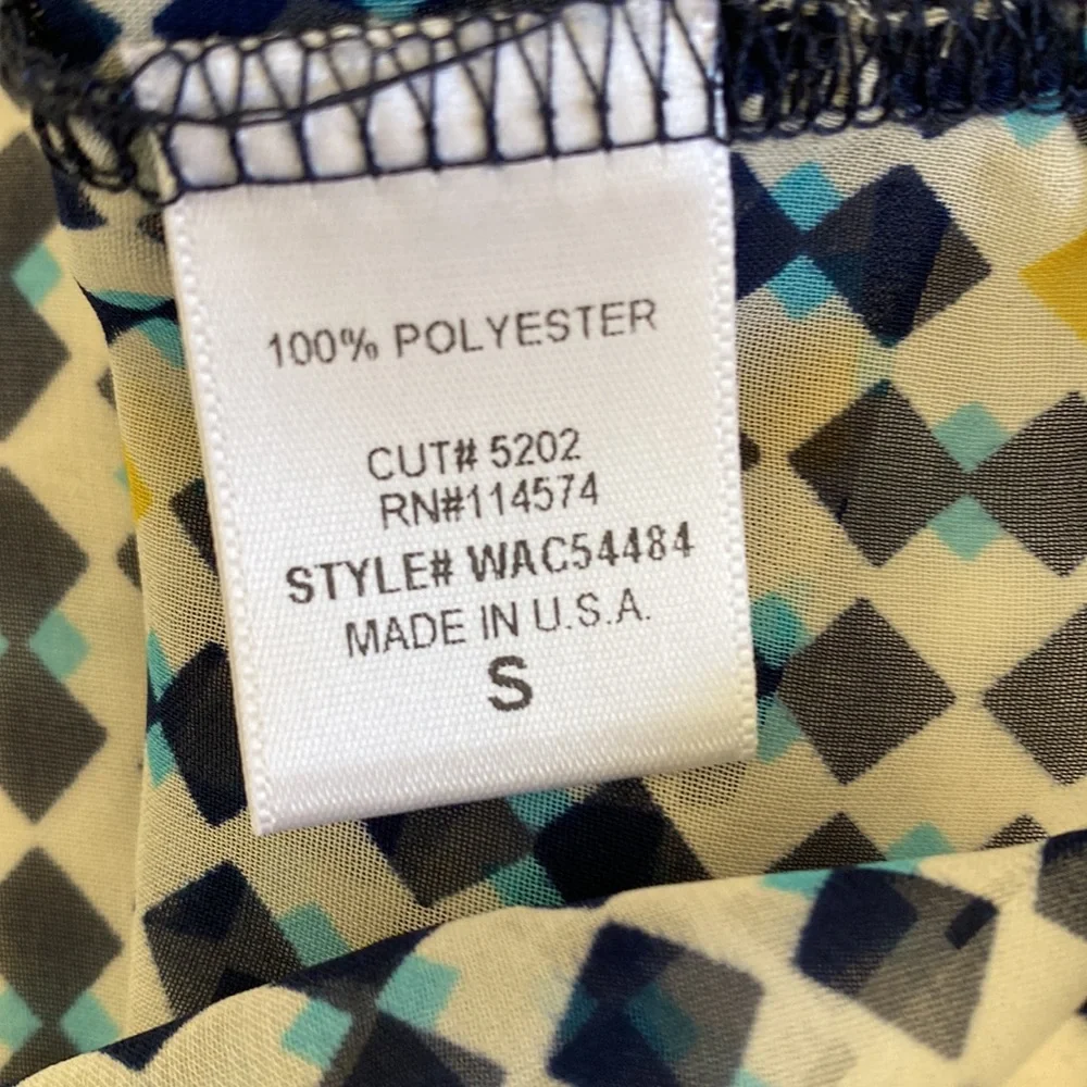 Pretty Geometric Pattern Blouse from Pleione size Small - Picture 3 of 8